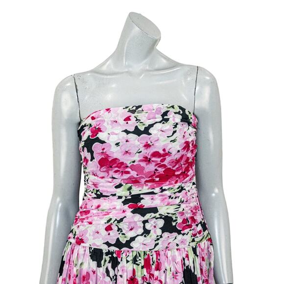 Agnes b. Paris Women's Strapeless Floral Print Dress fits size S/M - Picture 6 of 8